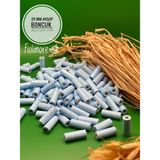 20 mm Kesme Boru Ahşap Boncuk (50 Gram 93 Adet) Delik Çapı 3 mm Makrome Tasarım Takı Bileklik - Mavi