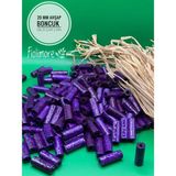 20 mm Kesme Boru Ahşap Boncuk (50 Gram 93 Adet) Delik Çapı 3 mm Makrome Tasarım Takı Bileklik - Mor