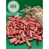 20 mm Kesme Boru Ahşap Boncuk (50 Gram 93 Adet) Delik Çapı 3 mm Makrome Tasarım Takı Bileklik - Pembe