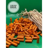 20 mm Kesme Boru Ahşap Boncuk (50 Gram 93 Adet) Delik Çapı 3 mm Makrome Tasarım Takı Bileklik - Turuncu