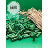 20 mm Kesme Boru Ahşap Boncuk (50 Gram 93 Adet) Delik Çapı 3 mm Makrome Tasarım Takı Bileklik - Yeşil