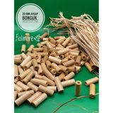 20 mm Kesme Boru Ahşap Boncuk (50 Gram 93 Adet) Delik Çapı 3 mm Makrome Tasarım Takı Bileklik