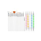 20 Parça Kendin Yap Nail Art Kalemi Tırnak Süsleme Fırça ve Dot Seti mt269