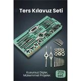 20 Parça Profesyonel Metrik Ters Kılavuz Ve Pafta Seti M3-M12 - Hassas Diş Açma Ve Onarım Takımı