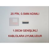 20 Pin 0.5Mm Adımlı Flex Kablo Sabitleyici Ffc Konnektör Soketi Fleks Sabitleme Bağlama Aparatı