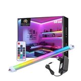 20 Renk RF Kumandalı RGB Çubuk Şerit Led Renk Değiştiren Led Işık SB-6542 (Opak, 50 Cm)