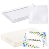 20 Takım Zarflı Boş Suluboya Kartları, 63,5 kg/300GSM Suluboya Kağıt Kartları, 5 x 7 inç Katlanabilir Suluboya Kartpostallar, Tebrik Kartları için Zarflı Düğün Davetiyeleri