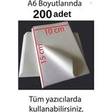 200 Adet 10X15 cm A6 Boyut 1.hamur Yapışkanlı Etiket Paketleme Sticker Tabaka Kağıtlar - 10 cm x 15 cm