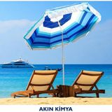 200 cm Eğilebilen Plaj Şemsiyesi Ayarlı - Çok Renkli