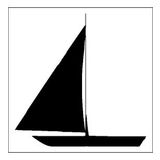 200 cm Yelkenli Tekne Folyo Sticker
