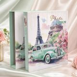 200 Fotoğraf Kapasiteli 10x15cm Fotoğraf Albümü Paris Desenli Kutulu Anı Albümü