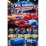 200 Gr Oto Kil Hamuru Mavi Kaporta Temizleme Kili Araç Boya Yüzeyi Zift Reçine Pasta Cila Öncesi Bkm