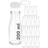 200 ml Şeffaf Şişe Süt, Ayran, Su, Limonata, Meşrubat Şişesi 200 Cc Askılı Kapaklı Cam Şişe 15 Adet (15, Şeffaf Askılı Kapak, 200)