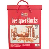 200 Parça Hi-Q Games Designer Blocks Ahşap Yapı Blokları ve Eğitici Zekâ Oyunu – Çocuklar Için Mimarlık, Tasarım, Denge ve Motor Becerisi Geliştirici - Çok Renkli