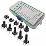 200 Parça Tact Switch Seti 6X6 Dip Kılıf 10 Farklı Boy Plastik Çantada