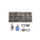 200 Set 10.5 mm Metal Çıt Çıt ve Saklama Kutusu