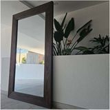 200 x 120 cm Ağaç Çerçeveli Boy Ayna - Doğal Ağaç Çerçeve Dev Boy Aynası - Büyük Boy Ayna- Antik Ceviz