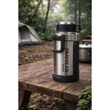 2000 Ml Çift Katmanlı Vakumlu Çelik Termos Taşıma Saplı Sızdırmaz Outdoor Büyük Boy (Beyaz Gümüş)