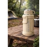 2000 Ml Çift Katmanlı Vakumlu Çelik Termos Taşıma Saplı Sızdırmaz Outdoor Büyük Boy (Sahra Beji)