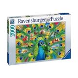 2000 Parça Tavus Kuşu Puzzle - 01-Mavi