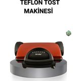 2000 Watt Tost Makinesi 6 Dilim Kapasiteli Döküm Plakalı Üç Kademeli Isı Ayarlı