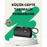 2000MAH Mini Powerbank Dahili Konektörlü Pd 20W - 001-Renkli
