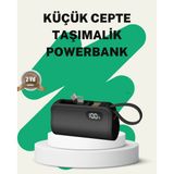 2000MAH Mini Powerbank Dahili Konektörlü Pd 20W
