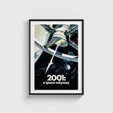 2001 A Space Odyssey (1968) Film Posteri Tablo Çerçeveli Poster Duvar Dekorasyonu - 50 x 70 - Siyah Çerçeveli