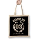 2003 Made In 03 All Genuine Parts Bez Çanta Uzun Saplı - Açık Bej - 40 X 40