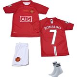 2008 Ronaldo Manchester United Futbol Çocuk Forması 3’lü Set - Kırmızı - 7 - 8 Yaş