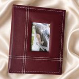 200'lük 10x15cm Pencereli Deri Bordo Fotoğraf Albümü