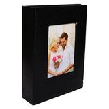 200'LÜK 10X15CM Pencereli Deri Siyah Fotoğraf Albümü - Çok Renkli
