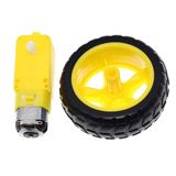 200Rpm TT Motor ve Tekerlek Seti Araba Robot Akılı Araç Oyuncak 250Rpm DC 3V-9V