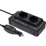 200W Araba Güç Çevirici Dc 12V Ac 220V Dönüştürücü 2 Ac Çıkışlı 4 USB Bağlantı Nokta