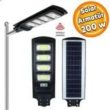 200W Solar LED Sokak Armatürü 6500K - VSSL20065 - yok