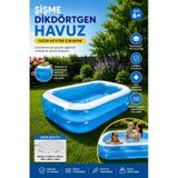 200x150x50 Cm Şişme Dikdörtgen Havuz Mavi