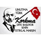 200X200 Ek Dikişli Kumaş Okul Panoları, Etkinlik Fon, 12 Mart Istiklal Marşı Panosu