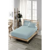 200x200 Lastikli Çarşaf Takımı Çift Kişilik Pamuklu Kumaş mavi