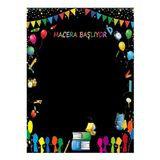 200X200CM EK DİKİŞLİ MACERA BAŞLIYOR KUMAŞ PANO OKUL ETKİNLİK