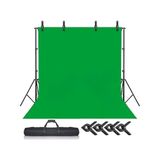 200x300 cm chromakey, green screen,greenbox yeşil fon perde ve 2 ayaklı fon standı
