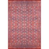 200x300 cm Jabalpur Kırmızı Modern Yün El Dokuma Modern Geometrik Etnik Eskitme Desenli Boho Oturma Odası Salon Yolluk Koridor Mutfak Halısı