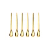 201 Çelik 6 Adet Gold Mat 12,5 cm Klasik Çay Kaşığı cin941sr-6