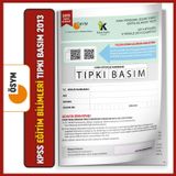 2013 Kpss Eğitim Bilimleri Ösym Tıpkı Basım Çıkmış Soru Kitapçığı Video/Pdf Çözümlü Türkiye Geneli