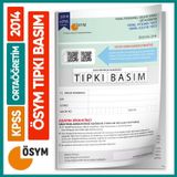 2014 Kpss Ortaöğretim/Lise Ösym Tıpkı Basım Çıkmış Soru Kitapçığı (Video Çözümlü Türkiye Geneli)