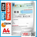 2016 Kpss Lisans Gy-Gk Ösym Tıpkı Basım Çıkmış Soru Deneme Kitapçığı (Video Çözümlü Türkiye Geneli)