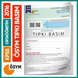 2016 Kpss Ortaöğretim/Lise Ösym Tıpkı Basım Çıkmış Soru Kitapçığı (Video Çözümlü Türkiye Geneli)