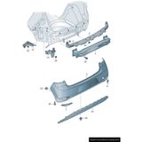 2017-2020 Volkswagen Golf 7 Karlık (Arka Tampon Altı)(Nikelaj Çıtasız)(Spoıler)(Bfn) (Oem No:5G6807568Q9B9)