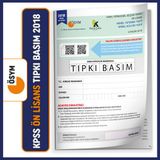2018 Kpss Ön Lisans Ösym Tıpkı Basım Çıkmış Soru Deneme Kitapçığı Video/Pdf Çözümlü Türkiye Geneli