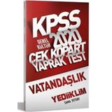 2020 Kpss Genel Kültür Vatandaşlık Çek Kopart Yaprak Test Yediiklim Yayınları