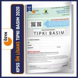 2020 Kpss Ön Lisans Ösym Tıpkı Basım Çıkmış Soru Deneme Kitapçığı Video/Pdf Çözümlü Türkiye Geneli